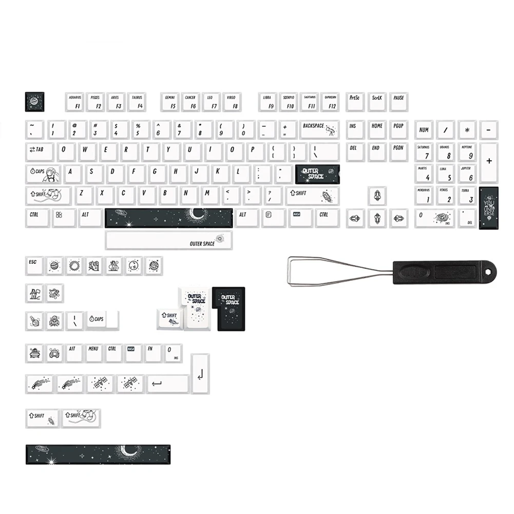 Колпачки для клавиш Outer Space с вишневым профилем для Gk61/64/68/108 Механическая игровая клавиатура GMMK PRO с заглушкой для клавиш Iso, английский