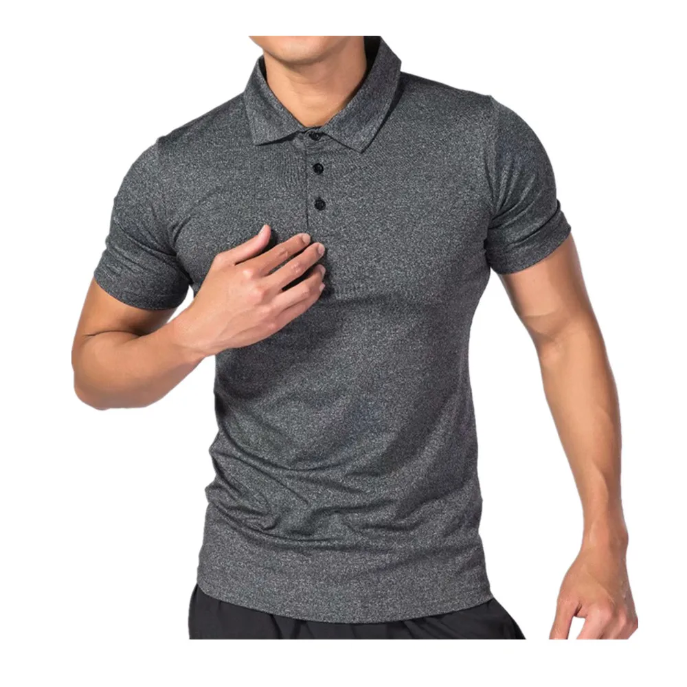 Летняя распродажа, доступен пользовательский логотип, Пустая однотонная мужская футболка-поло с 3 пуговицами, быстросохнущая футболка для гольфа