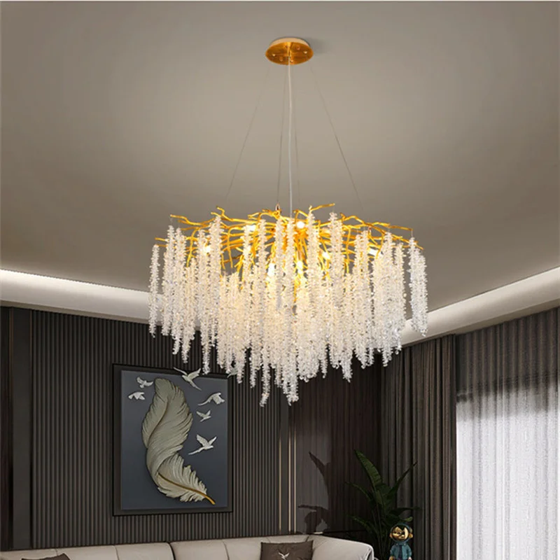 Люстры, светильники, современная светодиодная подвесная лампа K9 Crystals, подвесная гостиная, подвесная столовая в стиле ар-деко, внутреннее освещение
