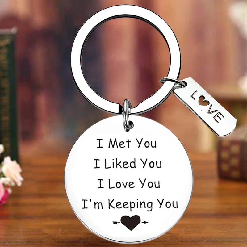 Металлический брелок для ключей мужа, жены, подруги, брелок для ключей, подвеска, подарок для влюбленных, украшения на День Святого Валентина