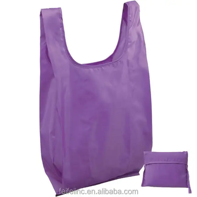 многоразовая продуктовая нейлоновая складная сумка для покупок RPET, портативная складная сумка для покупок в супермаркете