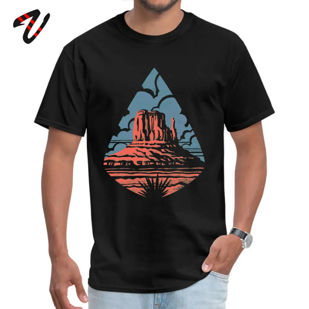 Новейшие Мужские Топовые футболки Monument Valley, Обычная футболка, 100% Революционная Летняя Футболка с Коротким рукавом, Футболки с Круглым вырезом, Оптовая Футб