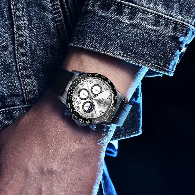 Новейшие мужские часы Binkada 2023, многофункциональные спортивные кварцевые часы с хронографом, водонепроницаемые мужские часы TikTok watch l