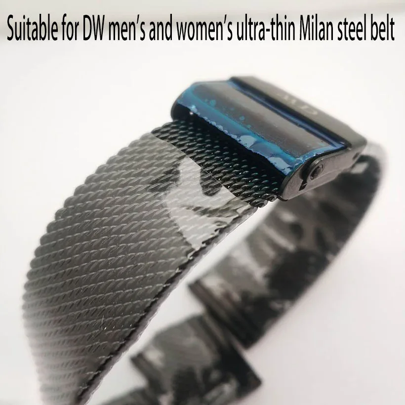 Новый модный браслет с сетчатым ремешком, подходящий для мужчин и женщин, ультратонкий ремень из миланской стали, металлический сетчатый ремень из нержавеющей стали