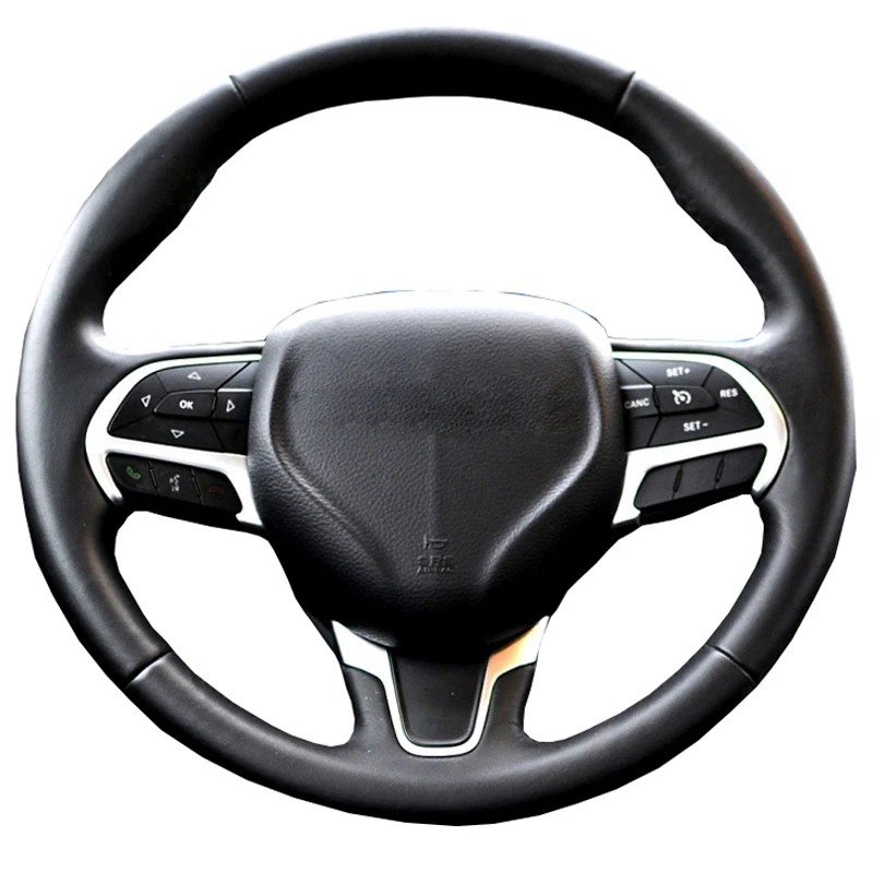 Обертка для крышки рулевого колеса автомобиля для Chrysler 200 2015 2016 2017 Ручная швейная тесьма на протекторе рулевого колеса