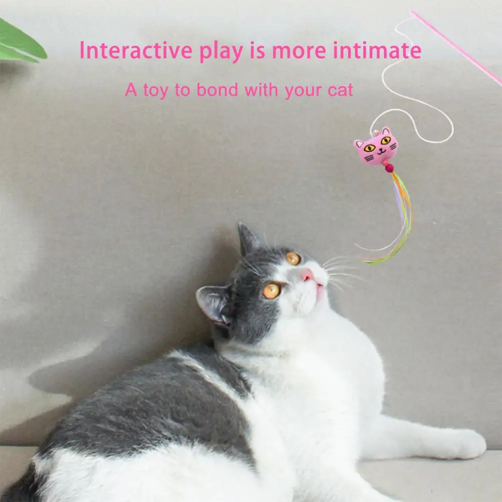 Привлекательный дизайн с кисточками Игрушка-дразнилка для кошек Цвет Macaron Эмоциональный комфорт