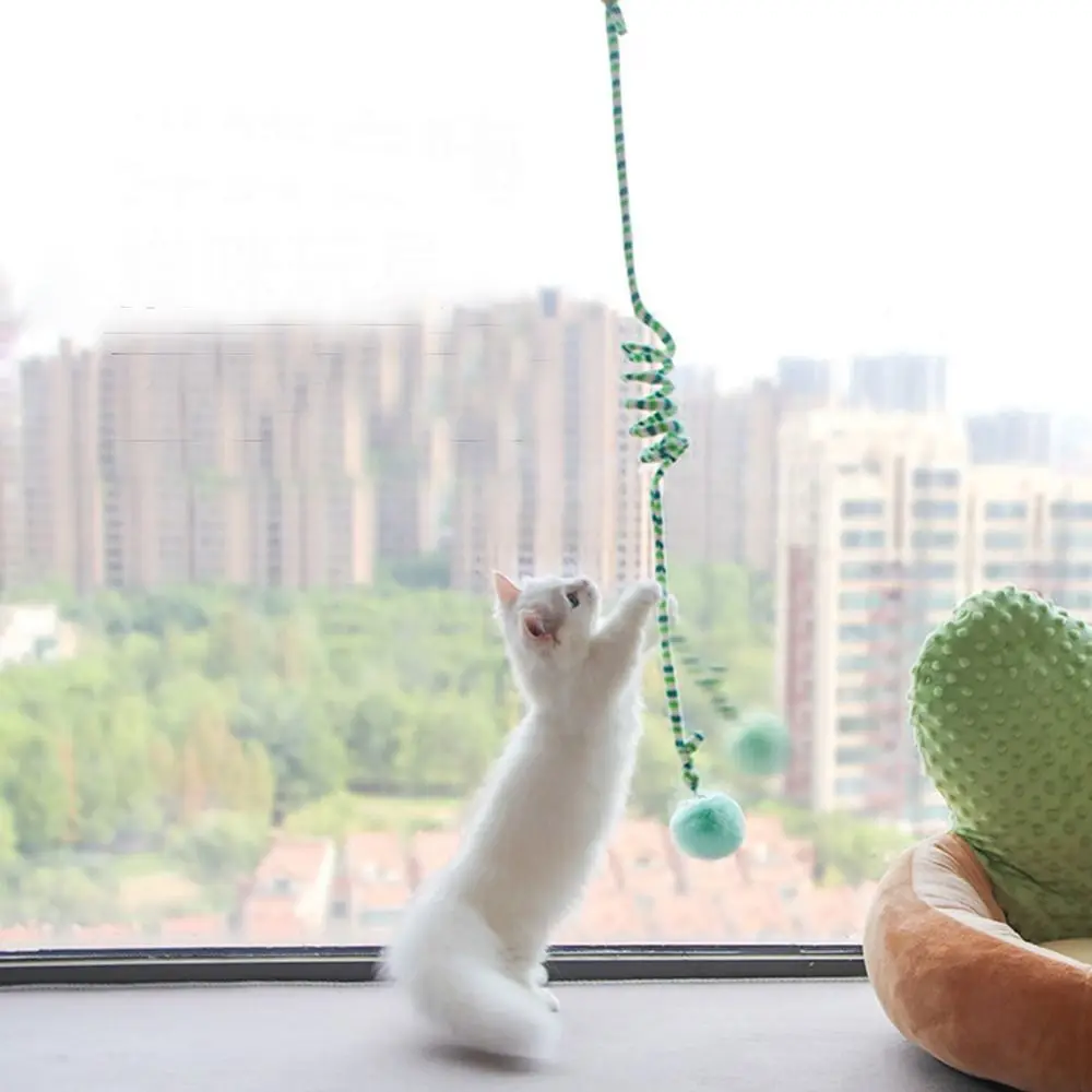 Принадлежности для кошек Забавная игрушка котенок Длинный хвост, растягивающаяся кошка, подвесная игрушка Котенок, играющий с забавной интерактивной игрушкой, Тизерная палочка