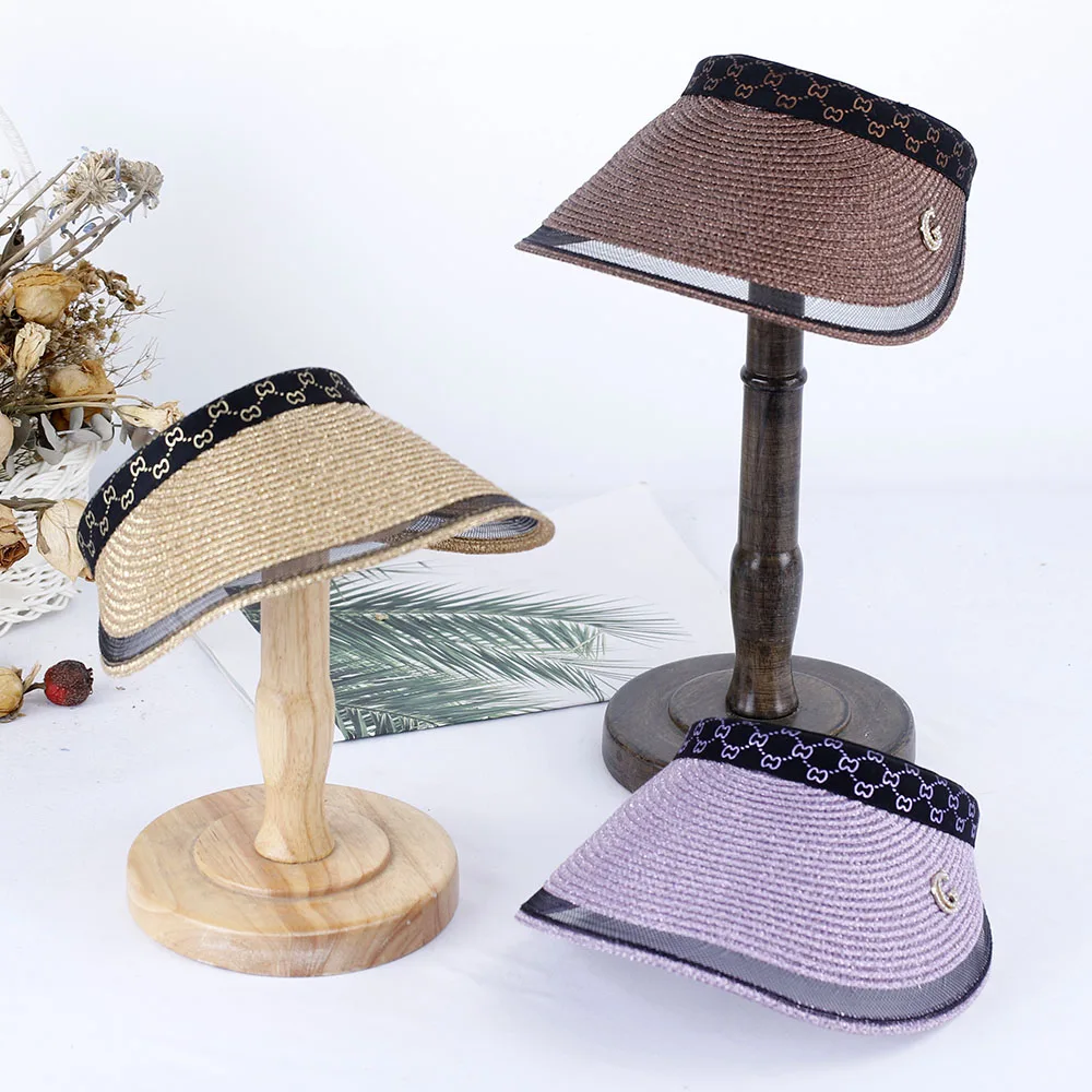 разноцветная кепка с пустым верхом, женская летняя шляпа, летняя шляпа, женские шляпы от солнца, пляжная шляпа, солнцезащитный козырек, защита от ультрафиолета, солнечная шляпа