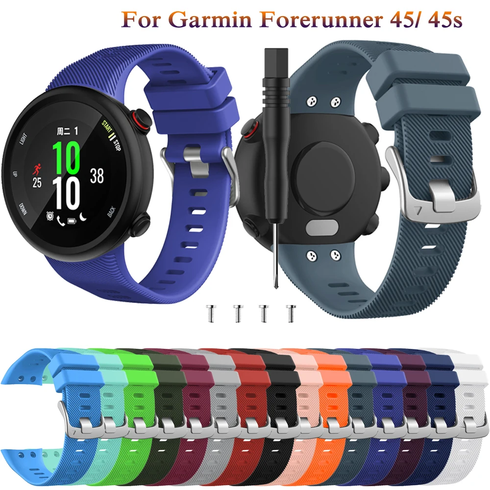 Силикон для Garmin Forerunner 45S Сменный браслет ремешок для смарт-часов Garmin Forerunner 45 Для Garmin Swim 2 Correa