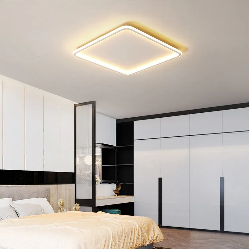 Скандинавская спальня гостиная светодиодный потолочный светильник современная простая квадратная кухня зеркало для прохода передний свет внутреннее освещение отеля