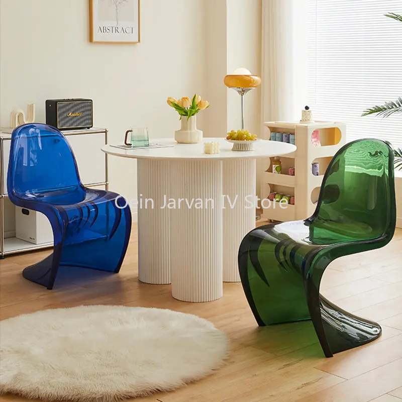 Современный креативный дизайн Обеденных стульев для отдыха Минималистичные пластиковые обеденные стулья со спинкой Sandalye Предметы домашнего обихода WZ50DC