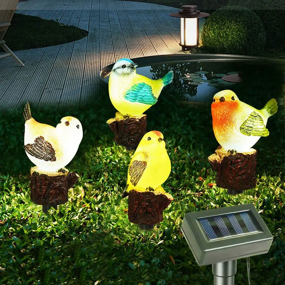 Солнечные садовые фонари лампа для ландшафтного декора Bird Snail Light 4 In1 Наружная водонепроницаемая для украшения патио, веранды, заднего двора, дорожки во дворе