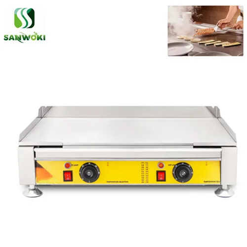 Электрическая машина для приготовления шипящих стейков чугунная плоская тарелка для приготовления кальмаров на гриле сковорода Теппаньяки Ручная машина для приготовления торта